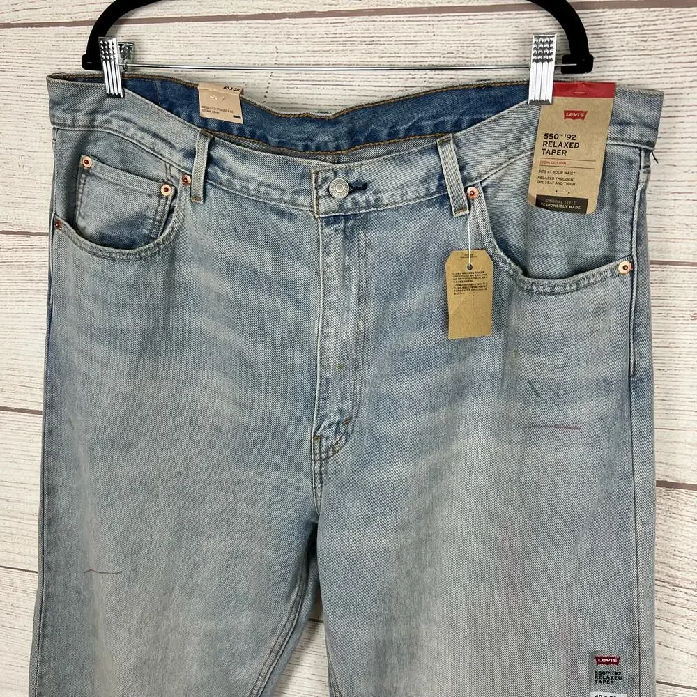 Levi's Men's 550 '92 Relaxed Taper Paint Splattered Jeans Size 40x30